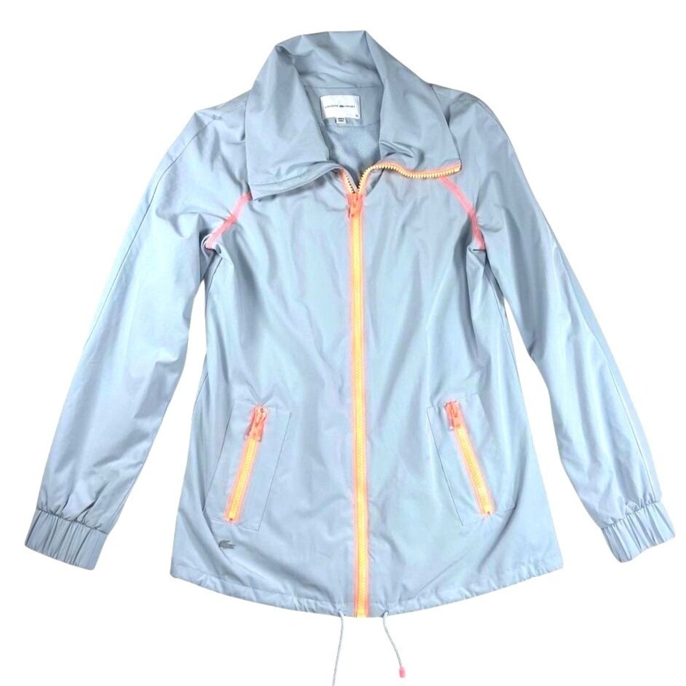 Lacoste Windbreaker Lightweight Jacket‎ Blue Neon Orange Pink Sz S